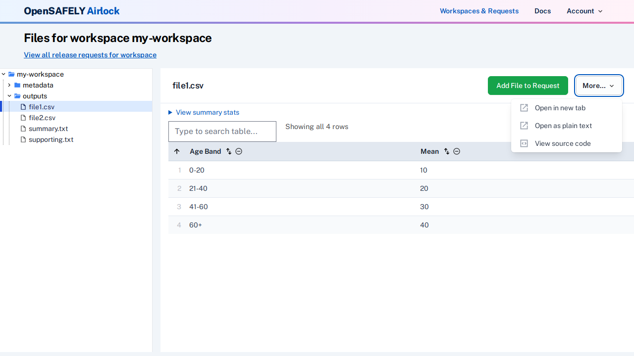 More dropdown